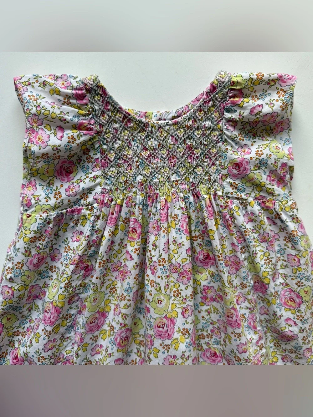 Bonpoint Girls Cadelili Smocked Liberty Floral Dress - Size 6M